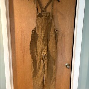 Aerie Brown Corduroy Overalls